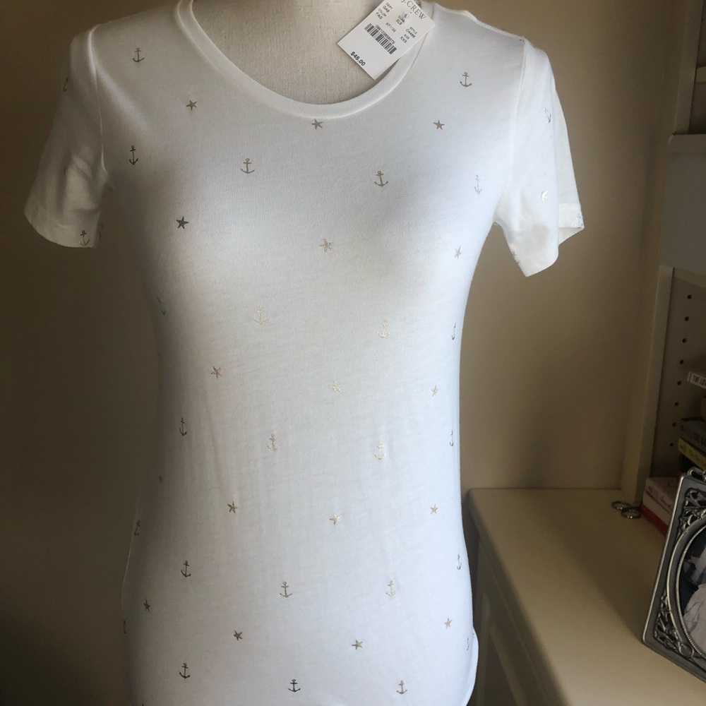 NWT J Crew Collector’s Golden Anchor Tee